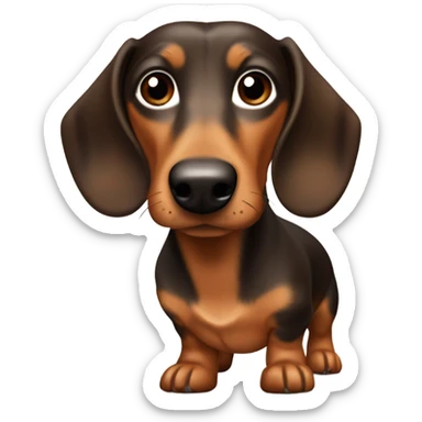 brown arlequim dachshund sticker
