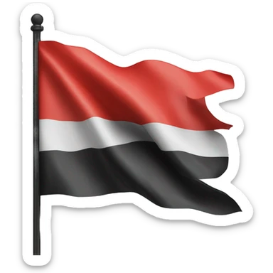  FLAG  WITH BLACK ON THE TOP WHITE IN THE MIDDLE AND RED AT  DOWN sticker