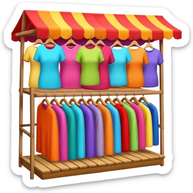 clothing market stall sticker