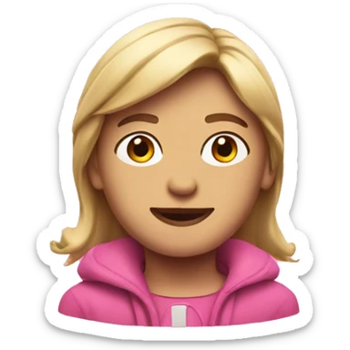 Pink Netflix logo not human sticker