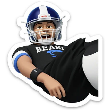 boy in sportswear on grass sticker