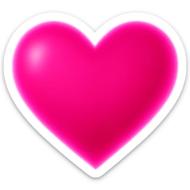 heart with a vibrant pink glow, clean digital illustration, no background sticker