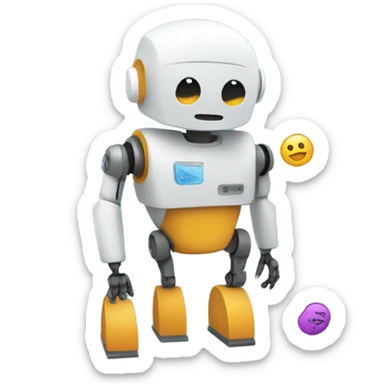 bot interacting with different applications sticker