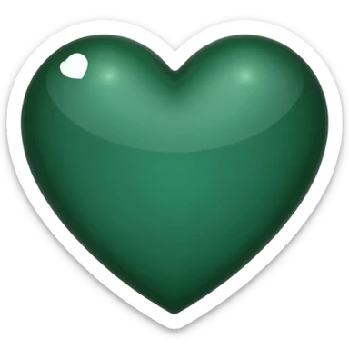 dark green heart emoji with sharp edges  sticker