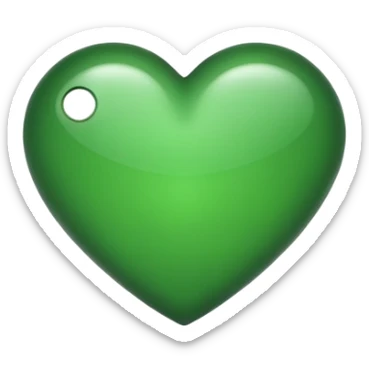 Dunkel grünes herz  sticker