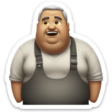 fat man but he plays lol sticker