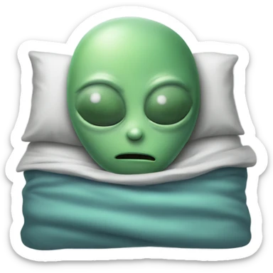 alien sleeping  sticker