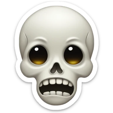 crying skull with tears sticker