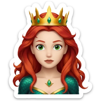 mera from aquaman with a small crown sticker