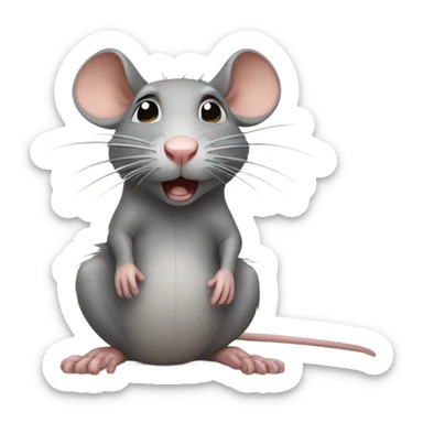 rat very stressed sticker