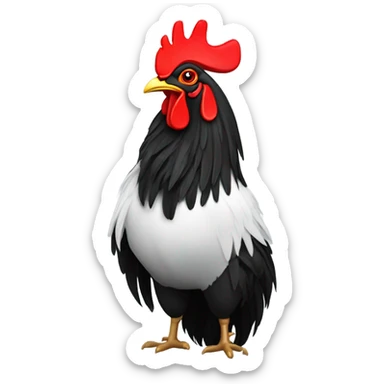 Black rooster sticker