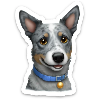 Blue heeler happy new year sticker