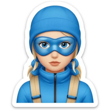 girl in ski mask  sticker