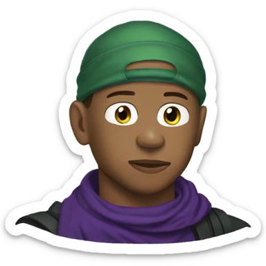 mbappe with a donatello mask sticker