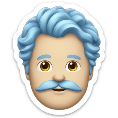 Victor Hugo Hair blue sticker