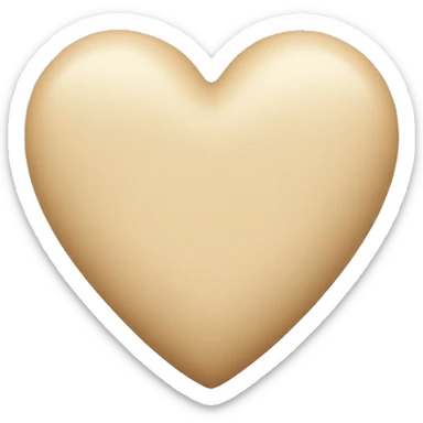 Beige heart sticker