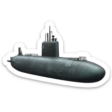 Submarine with large window, slightly weathered, profile view sticker