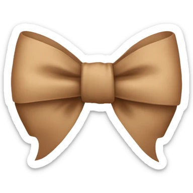 Light brown bow sticker