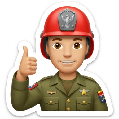 Create me emojis for commando, with helmet on head and theme from that move, including arnold. For example commando thumbs up sticker