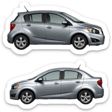 Black Chevrolet Aveo 2015 sticker
