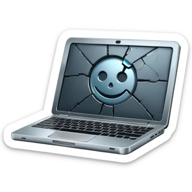 Hit laptop with hammer sticker