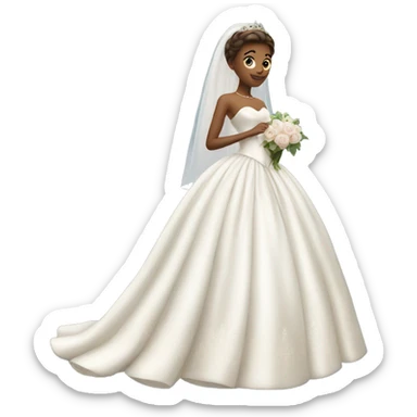 Princess wedding dress sticker
