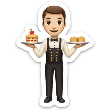 emoji camarero, cuerpo completo sin nada en la mano sticker