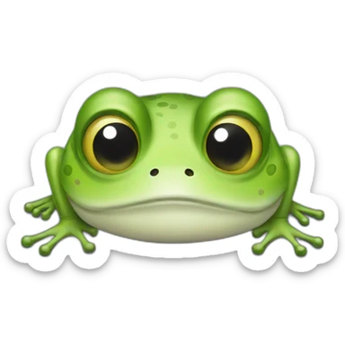 Sick frog sticker