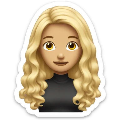 Long hair blonde sticker