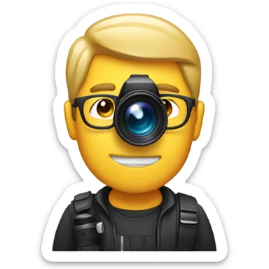 photographer with iphone camera sticker