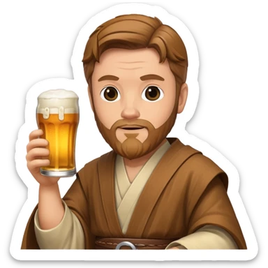 Obi-wan with a beer sticker