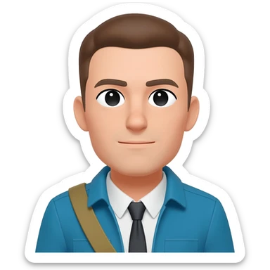 White messenger sticker