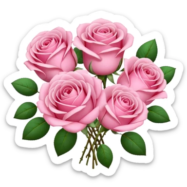 pink valentine bouquet sticker