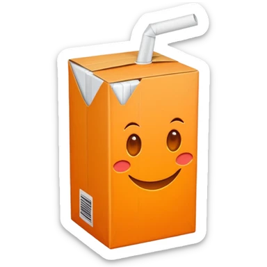 orange juice box sticker