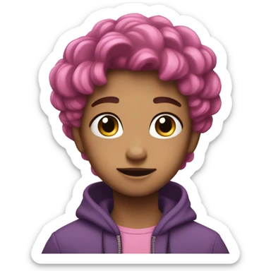 corazon lila y rosa sticker