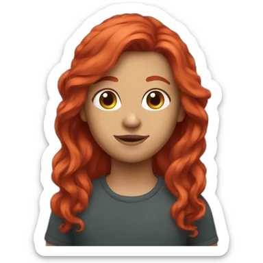 red hair sticker