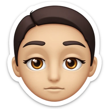 🙂 with a scar or lash in its face sticker