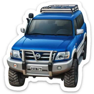 4WD blue Nissan patrol  sticker