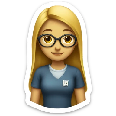 a girl loving math sticker