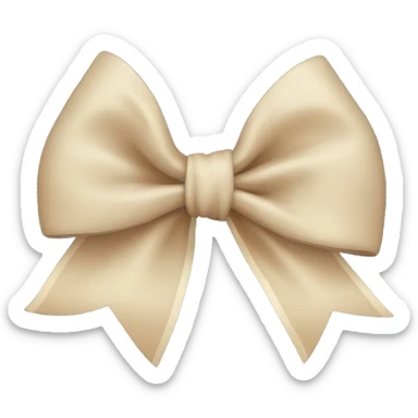 Beige bow sticker