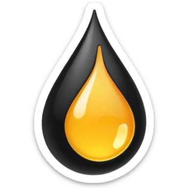 A drop of dark oil sticker