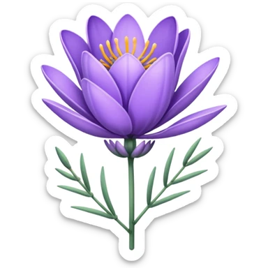 Lavender flower emoji sticker