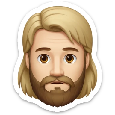 refree long hair and a beard but no moustache  sticker