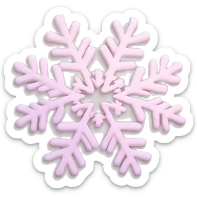 pastel pink snowflake  sticker