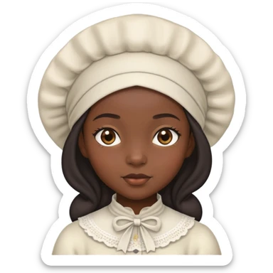 Black girl with bonnet  sticker