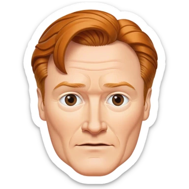 conan o'brien face sticker
