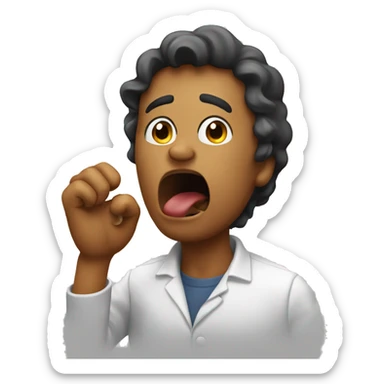 Hard Coughing with hand sticker