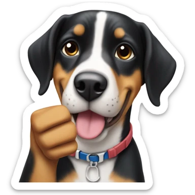 Entlebucher with thumb up sticker