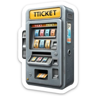 vending ticket machine sticker