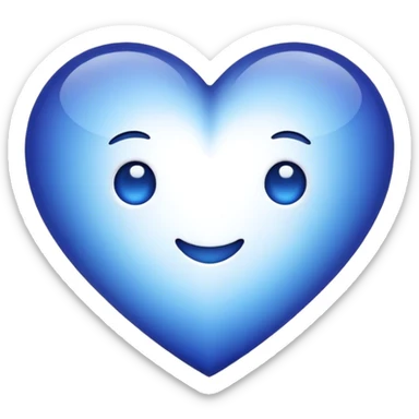 Indigo heart  sticker
